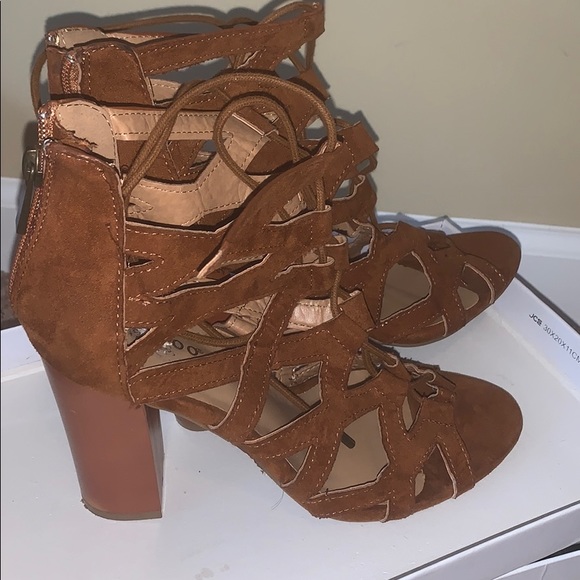 Cute Brown Strappy Booties - Picture 3 of 4